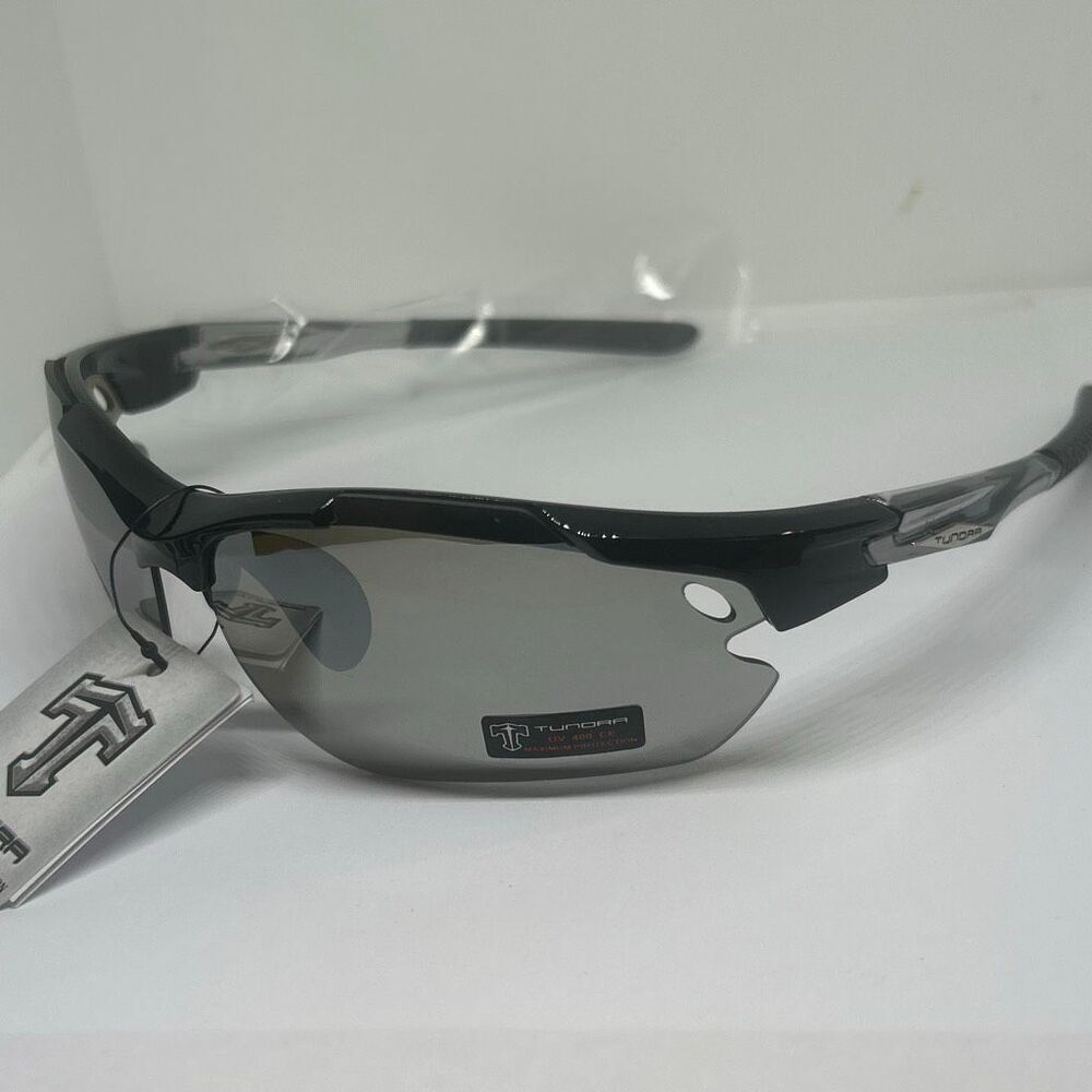 Sport Wrap Semi Rimless Sunglasses Mirrored UV400 Protection Lightweight